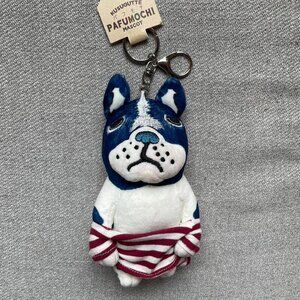 Kusugutte Pafumochi Mascot Keychain – Sad Puppy Edition 🐶💙